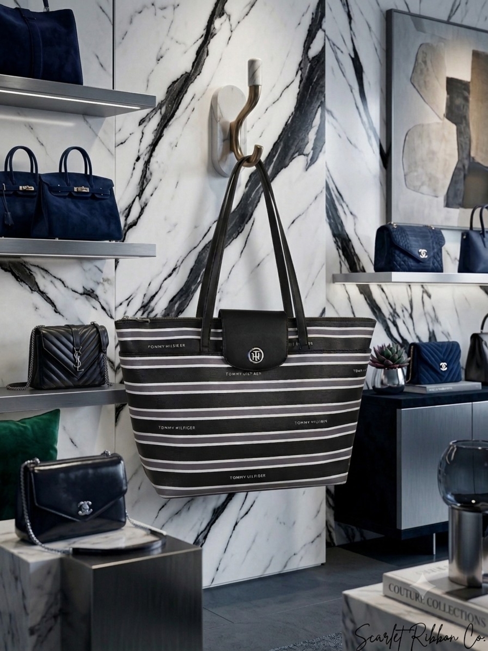 ✨ Tommy Hilfiger Striped Tote Bag ✨